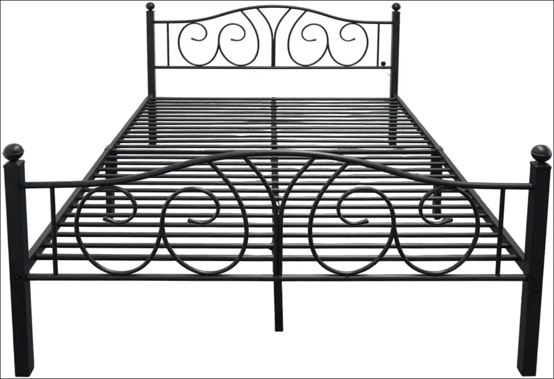Metalinė lova (140x200cm) GI891 - €140 Save 50% 100-200, __label:Pristatymas 1-2 d.d., color-juoda, lovos-miegamojo,
