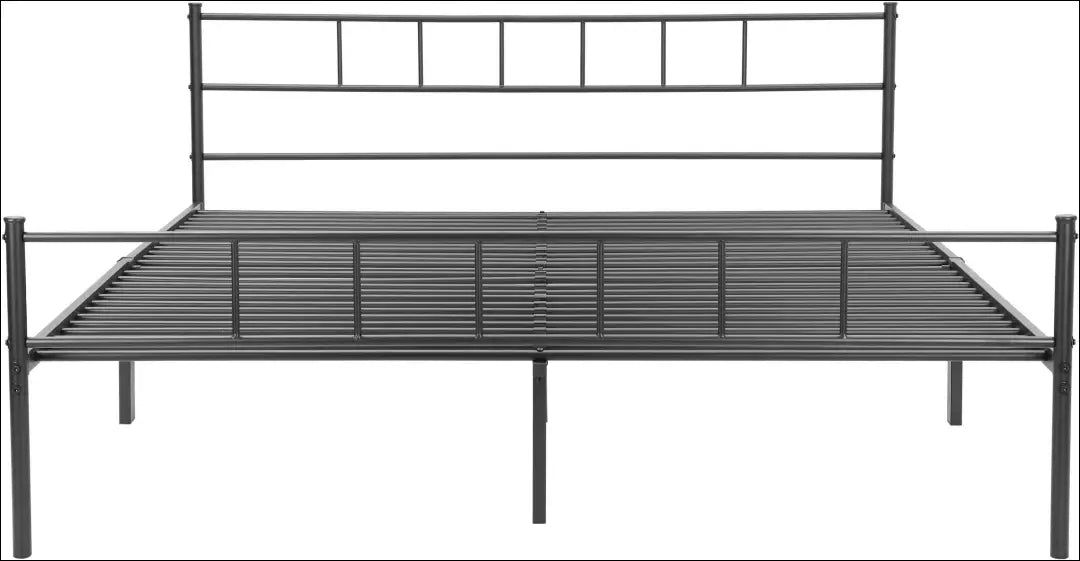 Metalinė lova (180x200cm) GI875 - €130 Save 50% 100-200, __label:Pristatymas 1-2 d.d., color-juoda, lovos-miegamojo,