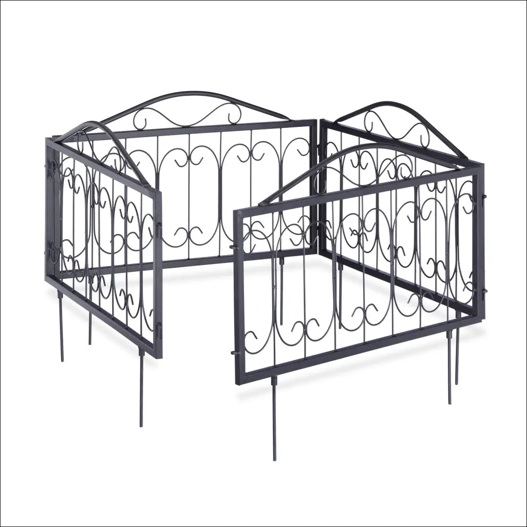 Metalinė sodo tvora DI11186 - €33 Save 50% 25-50, __label:Pristatymas 1-2 d.d., color-juoda, kita, lauko baldai €25