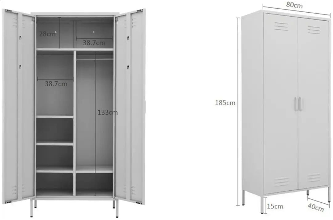 Metalinė spinta GI971 - €170 Save 50% 100-200, __label:Pristatymas 1-2 d.d., biuro-baldai, biuro-lentynos, color-kremas
