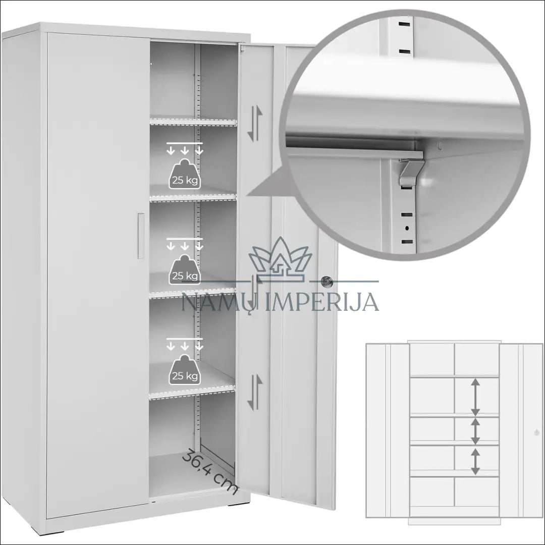 Metalinė spinta SM734 - €378 Save 30% __label:Pristatymas 5-14 d.d., notouch30, over-200, song, spalva-pilka