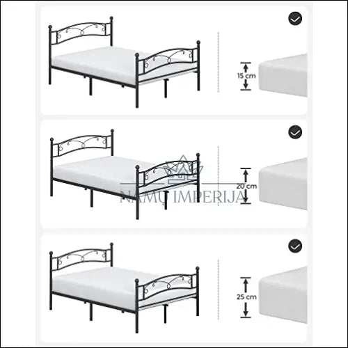 Metalinės lovos rėmas SM713 - €191 Save 30% 100-200, __label:Pristatymas 5-14 d.d., lovos-miegamojo, miegamojo,