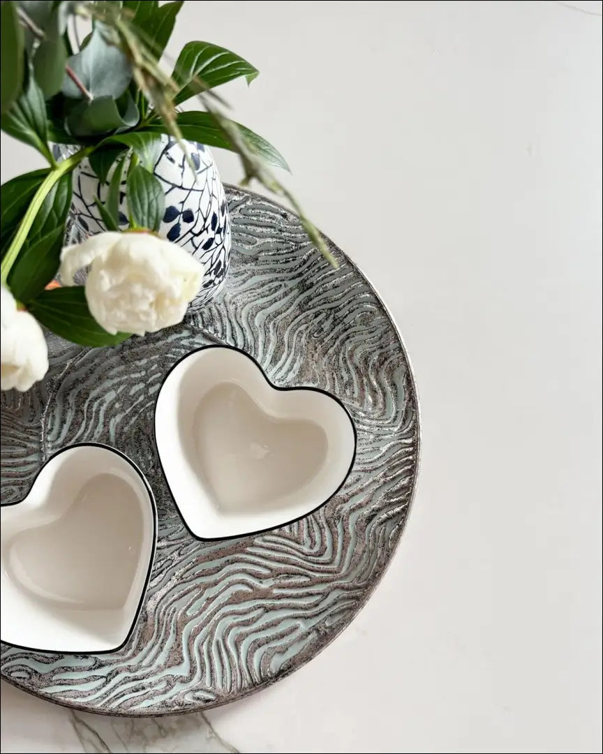 Metalinis padėklas DI12054 - €22 Save 50% __label:Pristatymas 1-2 d.d., color-sidabrine, indai, interjeras,