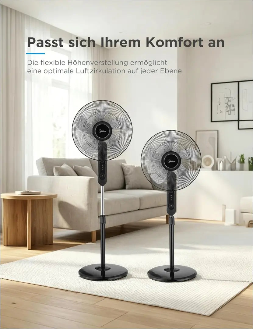 „Midea FS40-15FR“ pastatomas ventiliatorius SP245 - €30 Save 50% 25-50, __label:Pristatymas 1-2 d.d., color-juoda,