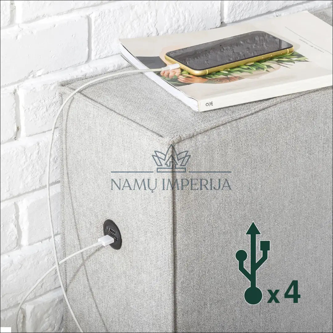 Miegama lova (90x180cm) GI543 - €228 Save 60% __label:Pristatymas 1-2 d.d., color-pilka, lovos-miegamojo,