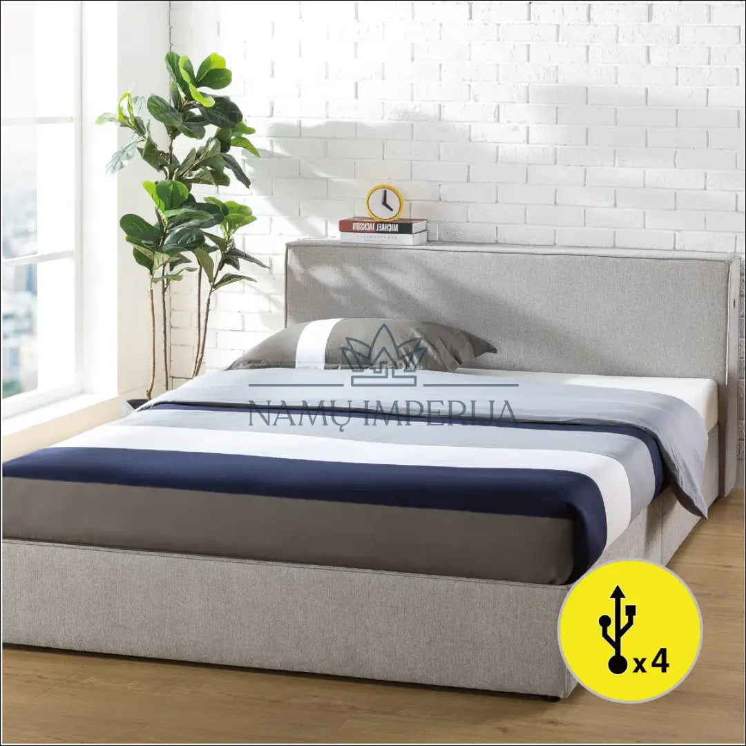 Miegama lova (90x180cm) GI543 - €228 Save 60% __label:Pristatymas 1-2 d.d., color-pilka, lovos-miegamojo,