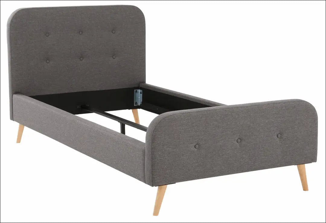 Miegamojo lova (100x200cm) GI718 - €160 Save 50% 100-200, __label:Pristatymas 1-2 d.d., color-pilka, lovos-miegamojo,
