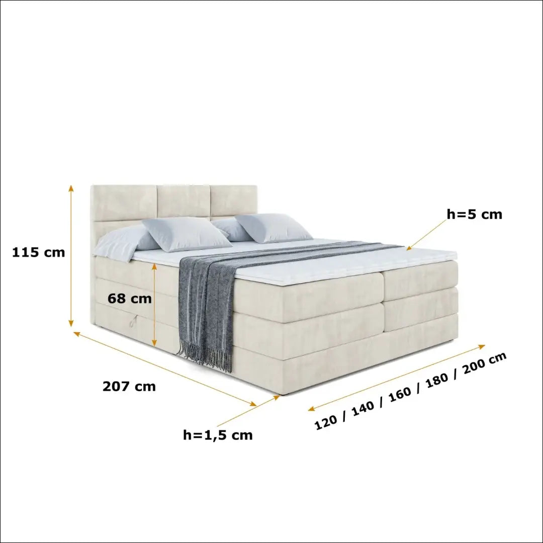 Miegamojo lova (120x200cm) GI909 - €630 Save 40% __label:Pristatymas 1-2 d.d., color-smelio, lovos-miegamojo,