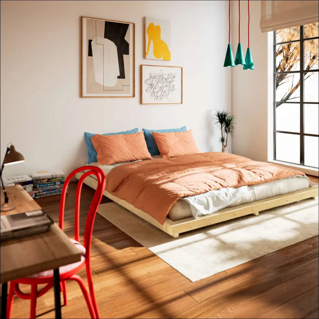 Miegamojo lova (120x200cm) GI962 - €210 Save 50% __label:Pristatymas 1-2 d.d., color-ruda, lovos-miegamojo,