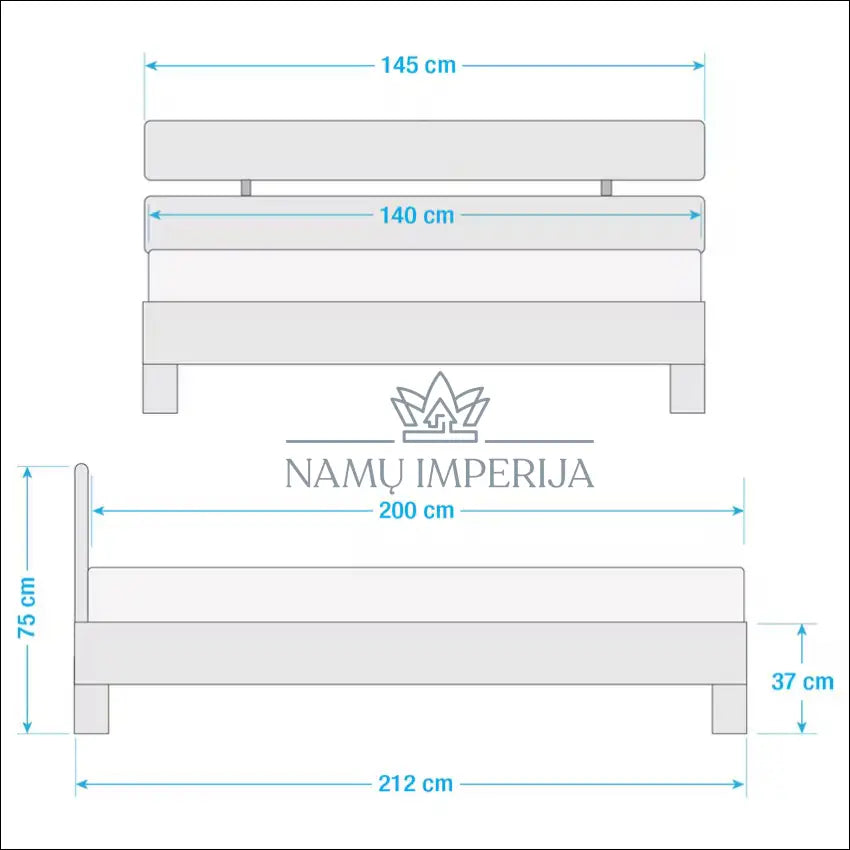Miegamojo lova (140x200cm) GI568 €184 Save 50% 100 200, __label:Pristatymas 1 2 d.d., color ruda, lovos miegamojo,