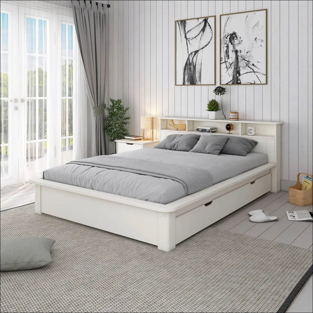 Miegamojo lova (140x200cm) GI693 - €190 Save 50% 100-200, __label:Pristatymas 1-2 d.d., color-balta, lovos-miegamojo,