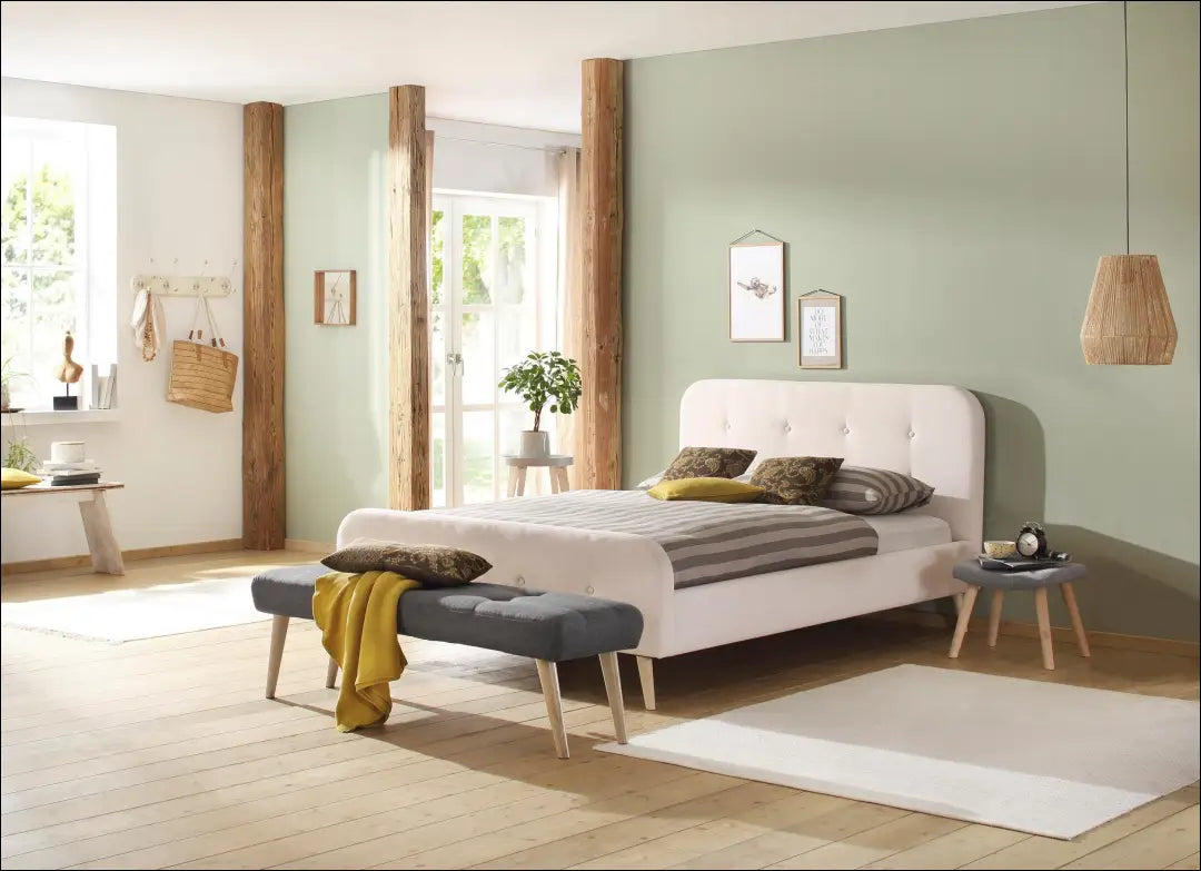 Miegamojo lova (140x200cm) GI721 - €195 Save 50% 100-200, __label:Pristatymas 1-2 d.d., color-kremas, lovos-miegamojo,