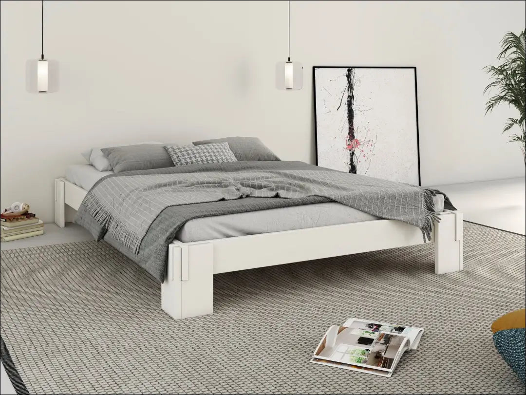 Miegamojo lova (140x200cm) GI723 - €120 Save 50% 100-200, __label:Pristatymas 1-2 d.d., color-balta, lovos-miegamojo,