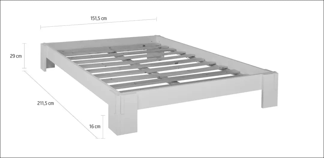 Miegamojo lova (140x200cm) GI723 - €120 Save 50% 100-200, __label:Pristatymas 1-2 d.d., color-balta, lovos-miegamojo,