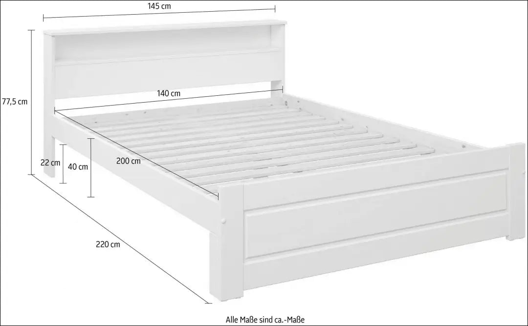 Miegamojo lova (140x200cm) GI755 - €189 Save 50% 100-200, __label:Pristatymas 1-2 d.d., color-balta, lovos-miegamojo,