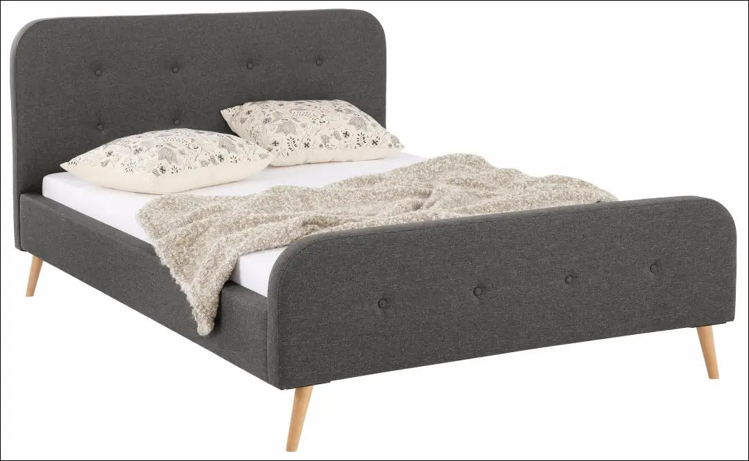 Miegamojo lova (140x200cm) GI849 - €190 Save 50% 100-200, __label:Pristatymas 1-2 d.d., color-pilka, lovos-miegamojo,