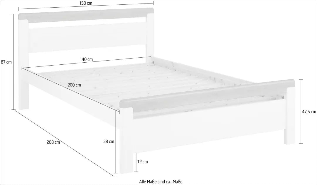 Miegamojo lova (140x200cm) GI865 - €145 Save 50% 100-200, __label:Pristatymas 1-2 d.d., color-balta, color-ruda,