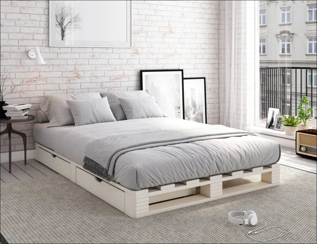Miegamojo lova (140x200cm) GI880 - €180 Save 50% 100-200, __label:Pristatymas 1-2 d.d., color-balta, lovos-miegamojo,