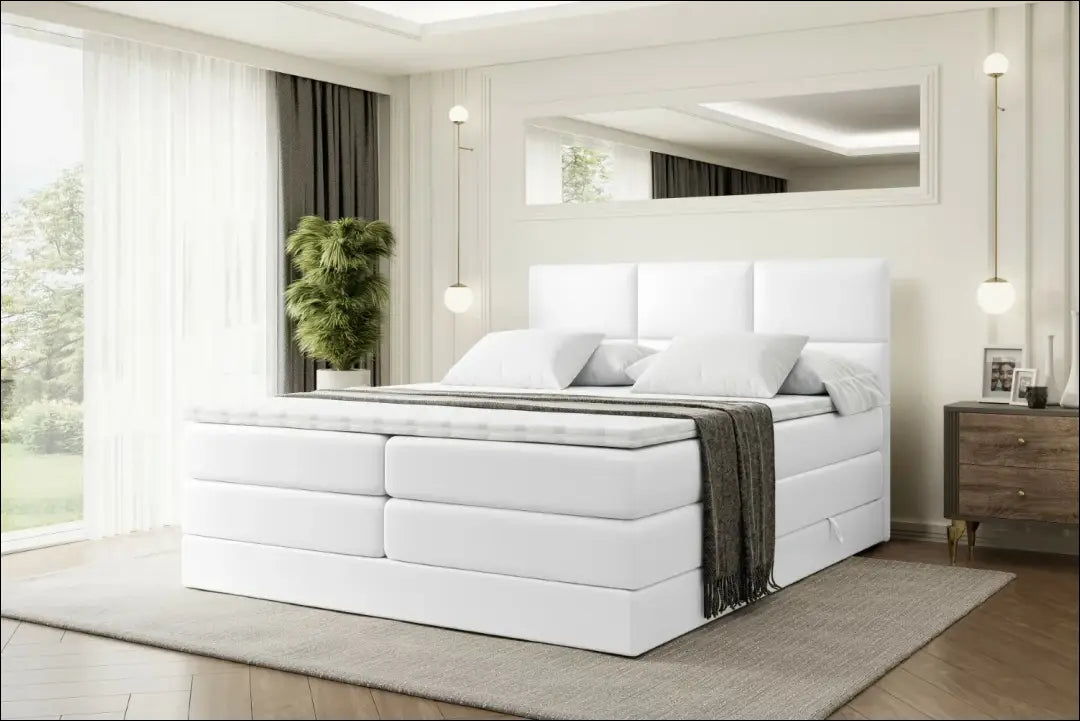Miegamojo lova (140x200cm) GI902 - €678 Save 40% __label:Pristatymas 1-2 d.d., color-balta, lovos-miegamojo,