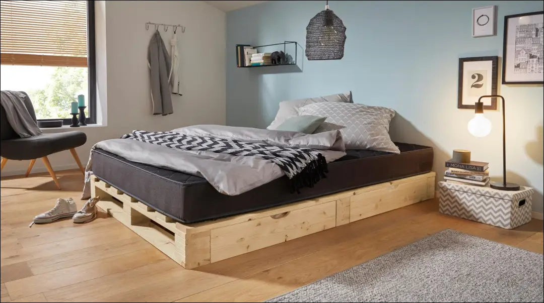 Miegamojo lova (140x200cm) GI967 - €140 Save 50% 100-200, __label:Pristatymas 1-2 d.d., color-ruda, lovos-miegamojo,