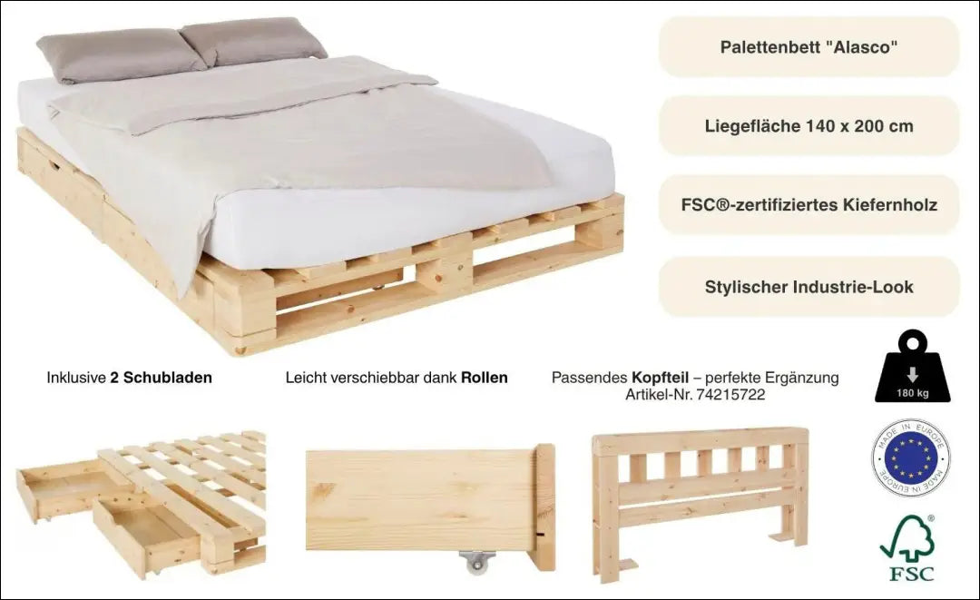Miegamojo lova (140x200cm) GI967 - €140 Save 50% 100-200, __label:Pristatymas 1-2 d.d., color-ruda, lovos-miegamojo,