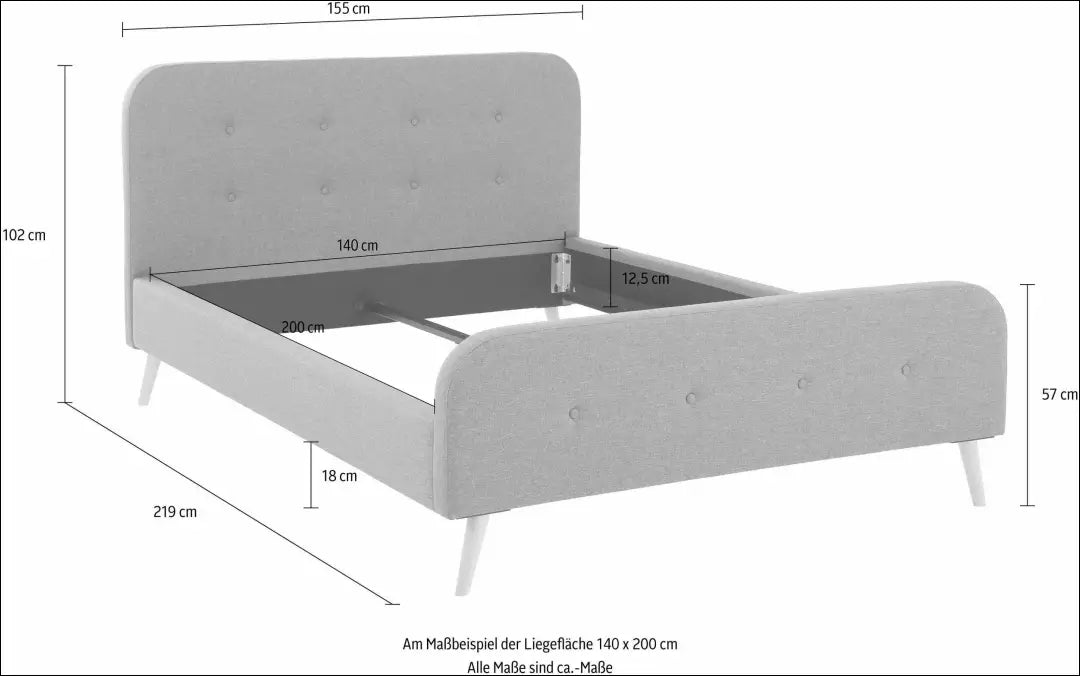 Miegamojo lova (140x200cm) GI975 - €190 Save 50% 100-200, __label:Pristatymas 1-2 d.d., color-kremas, lovos-miegamojo,