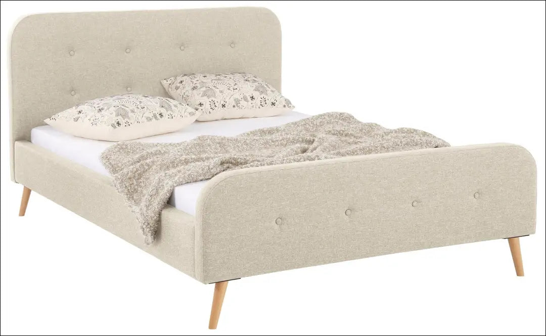 Miegamojo lova (140x200cm) GI975 - €190 Save 50% 100-200, __label:Pristatymas 1-2 d.d., color-kremas, lovos-miegamojo,