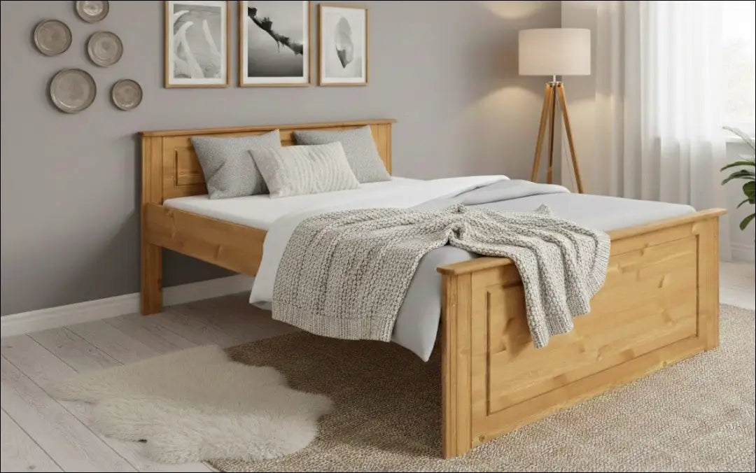 Miegamojo lova (140x200cm) GI978 - €170 Save 50% 100-200, __label:Pristatymas 1-2 d.d., color-ruda, lovos-miegamojo,