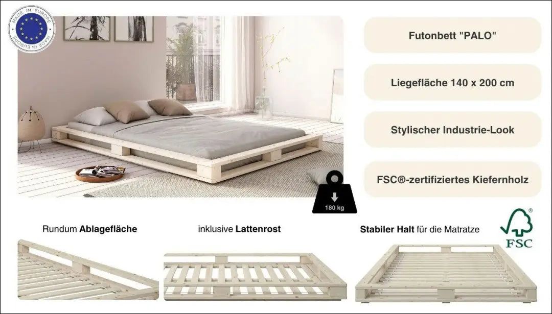 Miegamojo lova (140x200cm) GI981 - €140 Save 50% 100-200, __label:Pristatymas 1-2 d.d., color-ruda, lovos-miegamojo,
