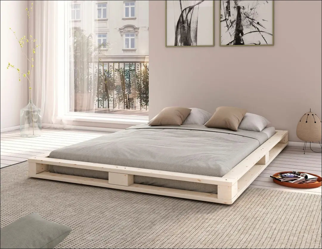 Miegamojo lova (140x200cm) GI981 - €140 Save 50% 100-200, __label:Pristatymas 1-2 d.d., color-ruda, lovos-miegamojo,