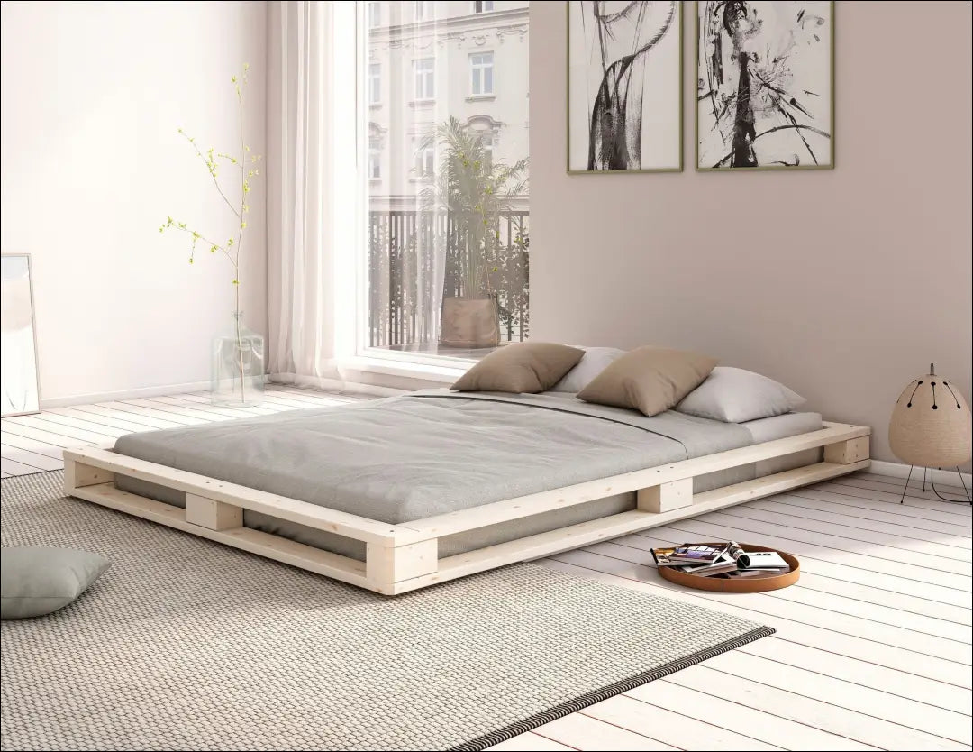 Miegamojo lova (140x200cm) GI981 - €140 Save 50% 100-200, __label:Pristatymas 1-2 d.d., color-ruda, lovos-miegamojo,
