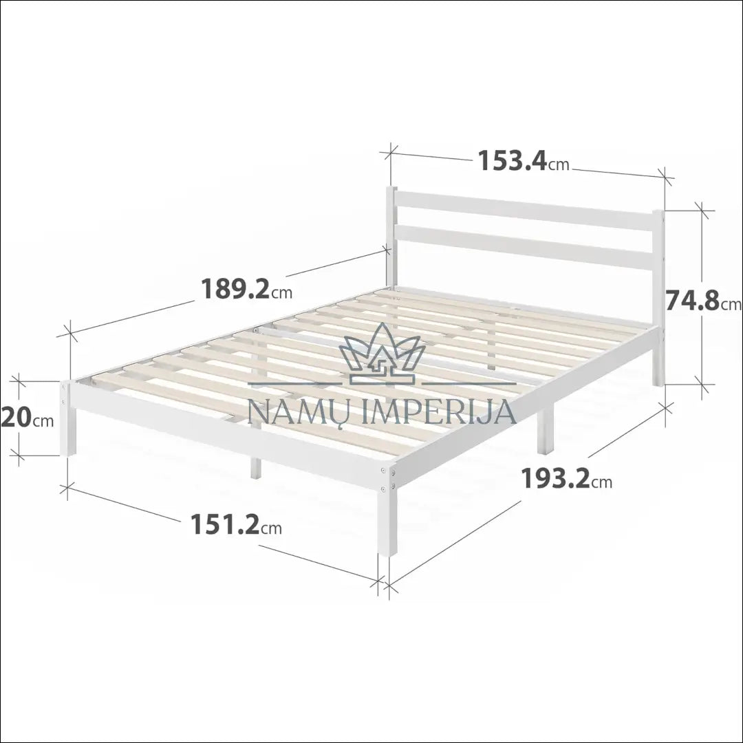 Miegamojo lova (150x190cm) GI525 - €83 Save 55% 50-100, __label:Pristatymas 1-2 d.d., color-balta, lovos-miegamojo,