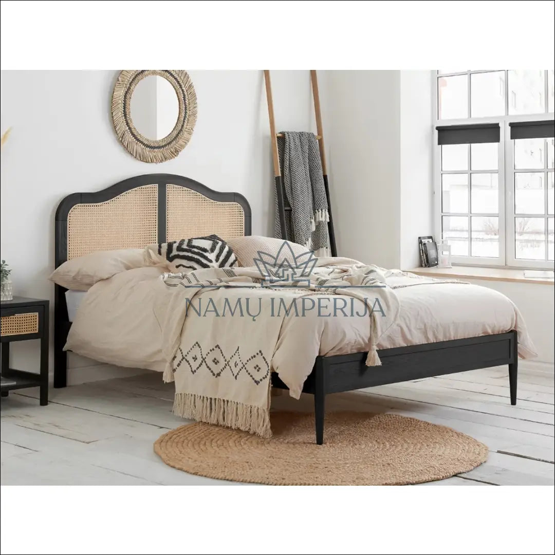 Miegamojo lova (150x200cm) GI504 - €460 Save 50% __label:Pristatymas 1-2 d.d., color-juoda, color-smelio,
