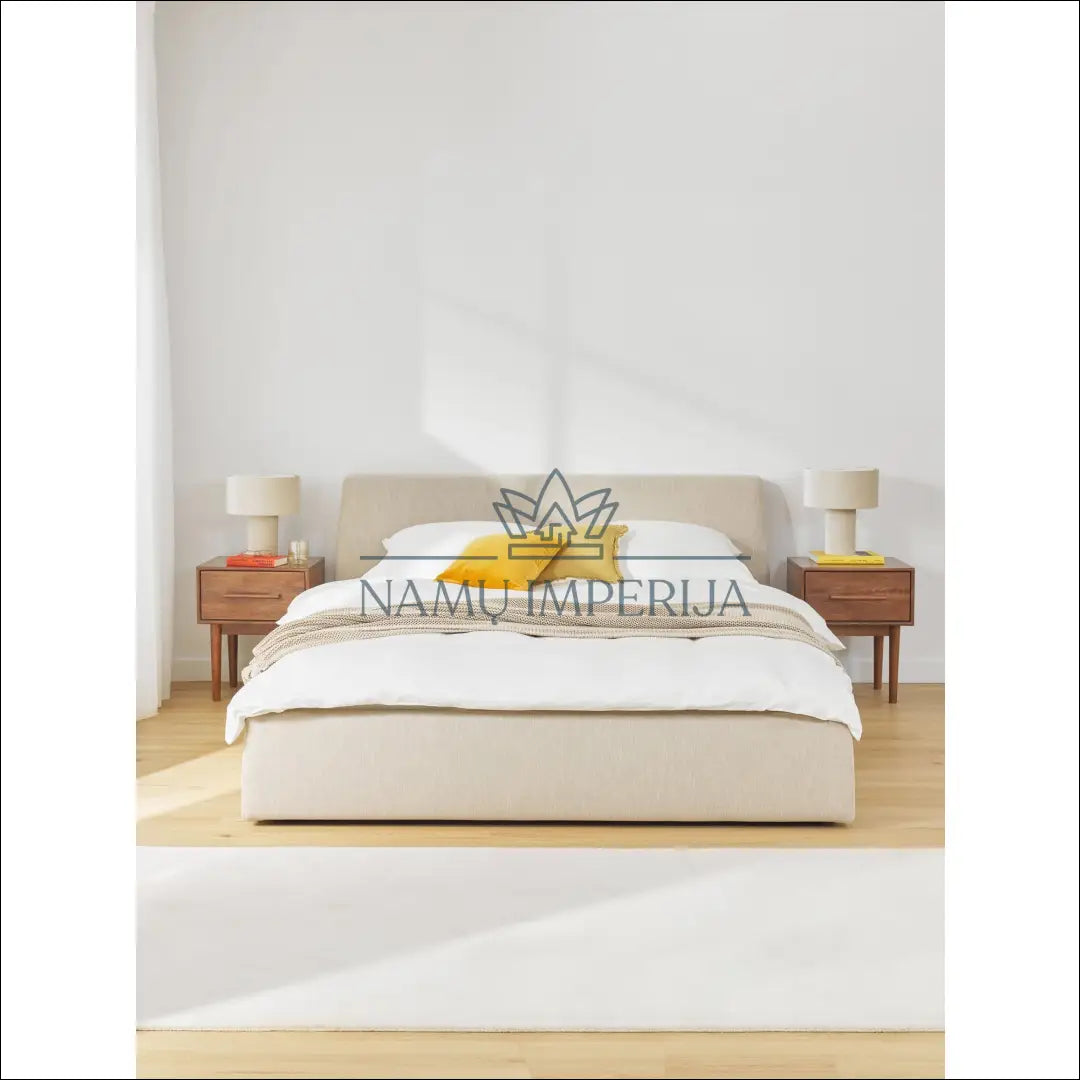 Miegamojo lova (160x200cm) GI376 - €550 Save 50% color-smelio, lovos-miegamojo, material-poliesteris, miegamojo,