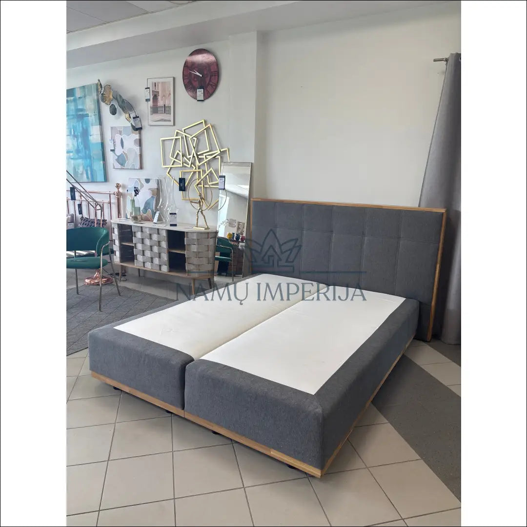 Miegamojo lova (160x200cm) GI527 - €360 Save 60% __label:Pristatymas 1-2 d.d., color-pilka, color-ruda,