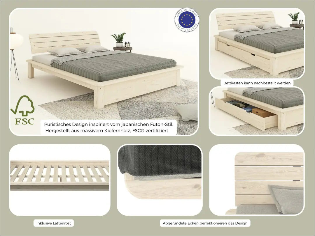 Miegamojo lova (160x200cm) GI874 - €215 Save 50% __label:Pristatymas 1-2 d.d., color-ruda, lovos-miegamojo,