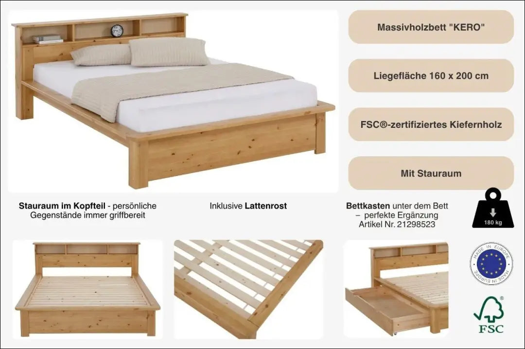 Miegamojo lova (160x200cm) GI884 - €270 Save 50% __label:Pristatymas 1-2 d.d., color-ruda, lovos-miegamojo,