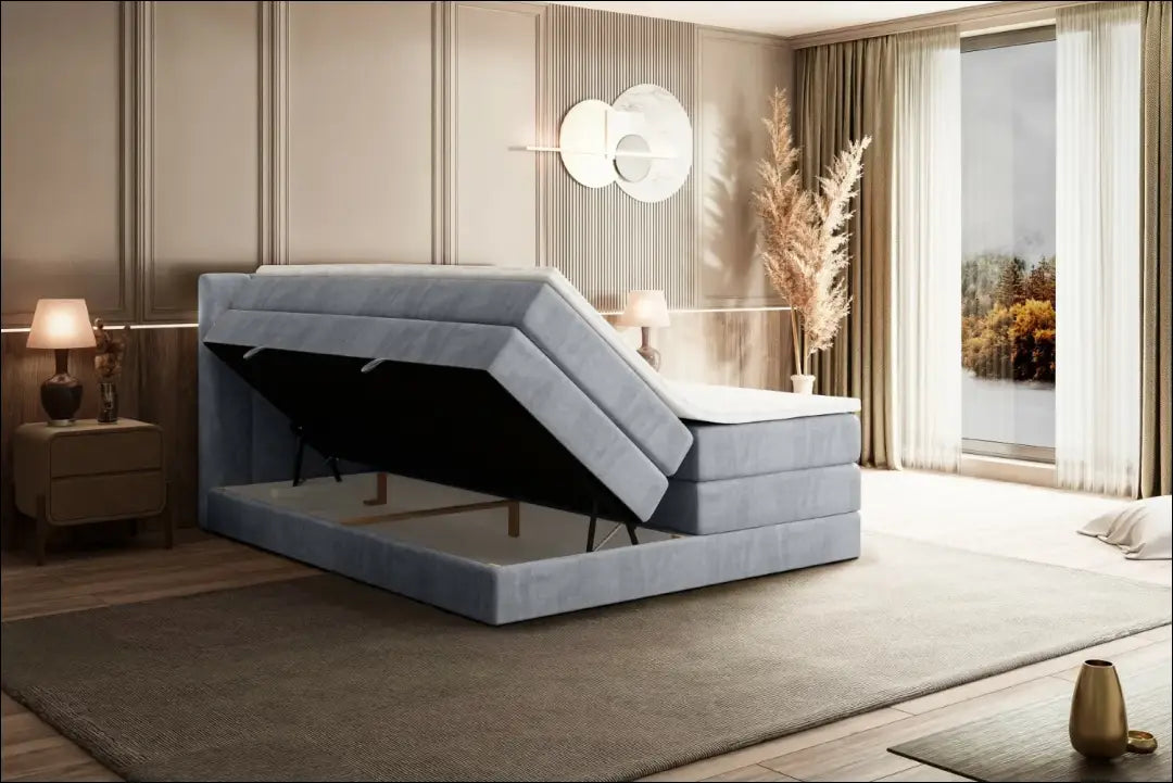Miegamojo lova (160x200cm) GI904 - €938 Save 30% __label:Pristatymas 1-2 d.d., color-pilka, lovos-miegamojo,