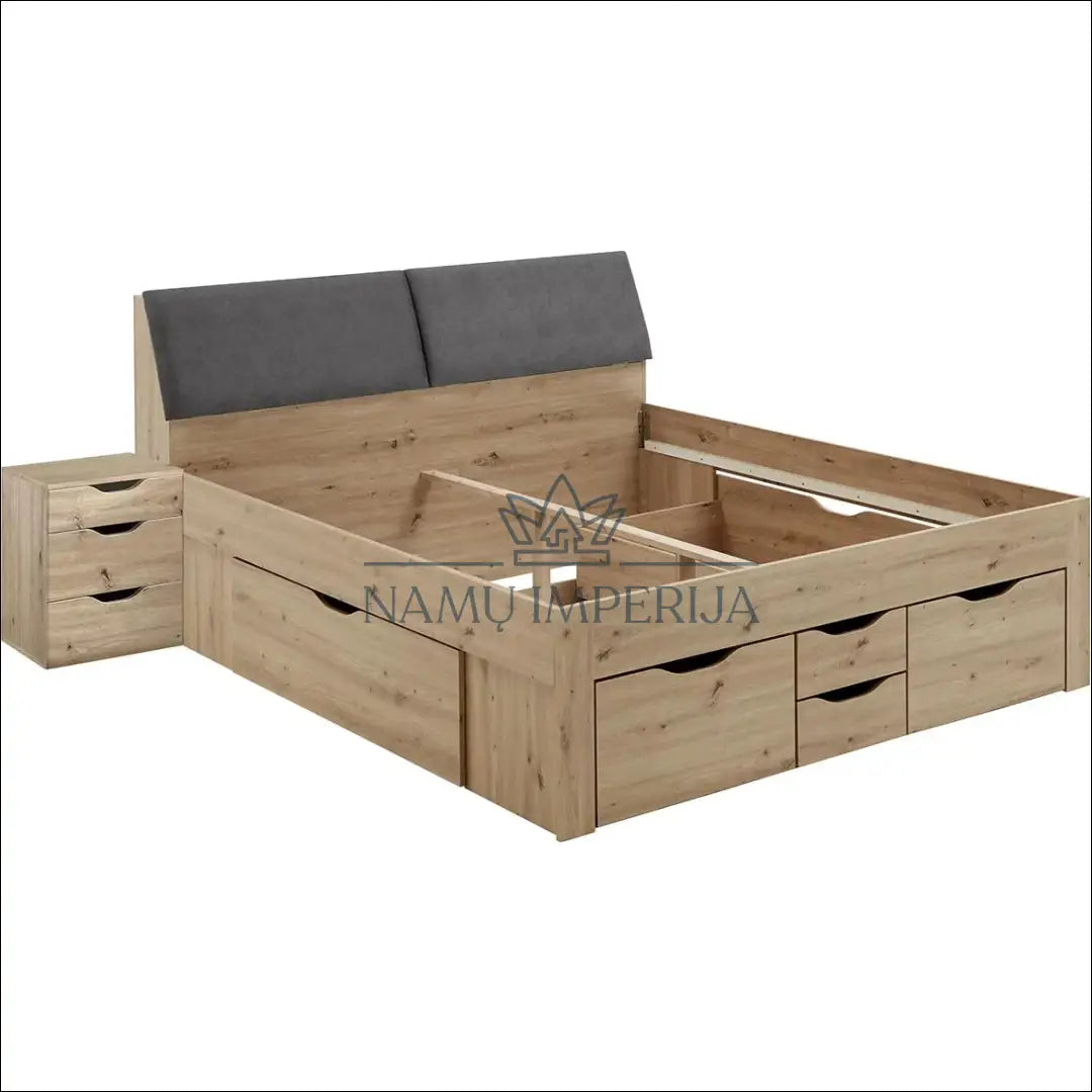 Miegamojo lova (180x200cm) GI583 - €449 Save 50% __label:Pristatymas 1-2 d.d., color-pilka, color-ruda,