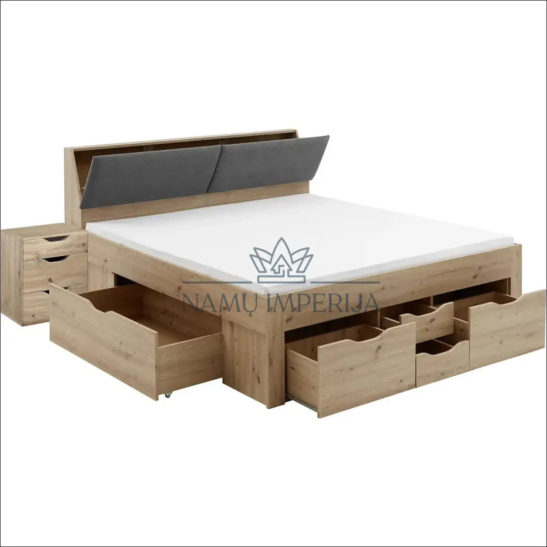 Miegamojo lova (180x200cm) GI583 - €449 Save 50% __label:Pristatymas 1-2 d.d., color-pilka, color-ruda,