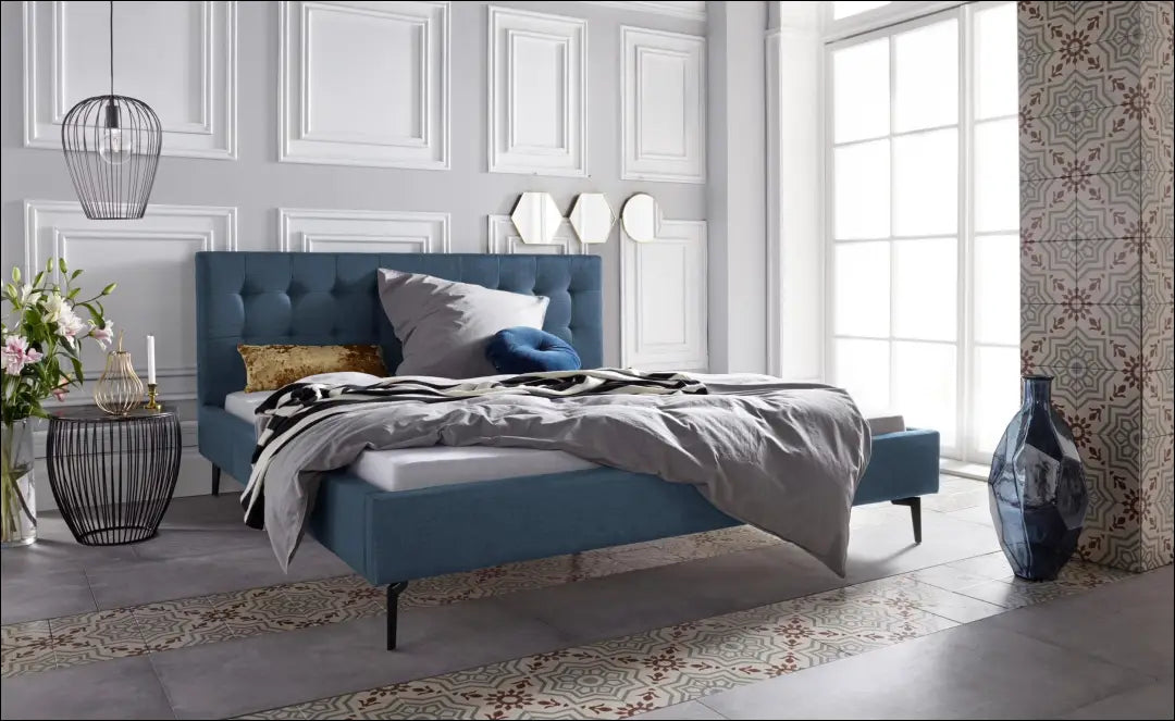 Miegamojo lova (180x200cm) GI715 - €160 Save 50% 100-200, __label:Pristatymas 1-2 d.d., color-melyna, lovos-miegamojo,