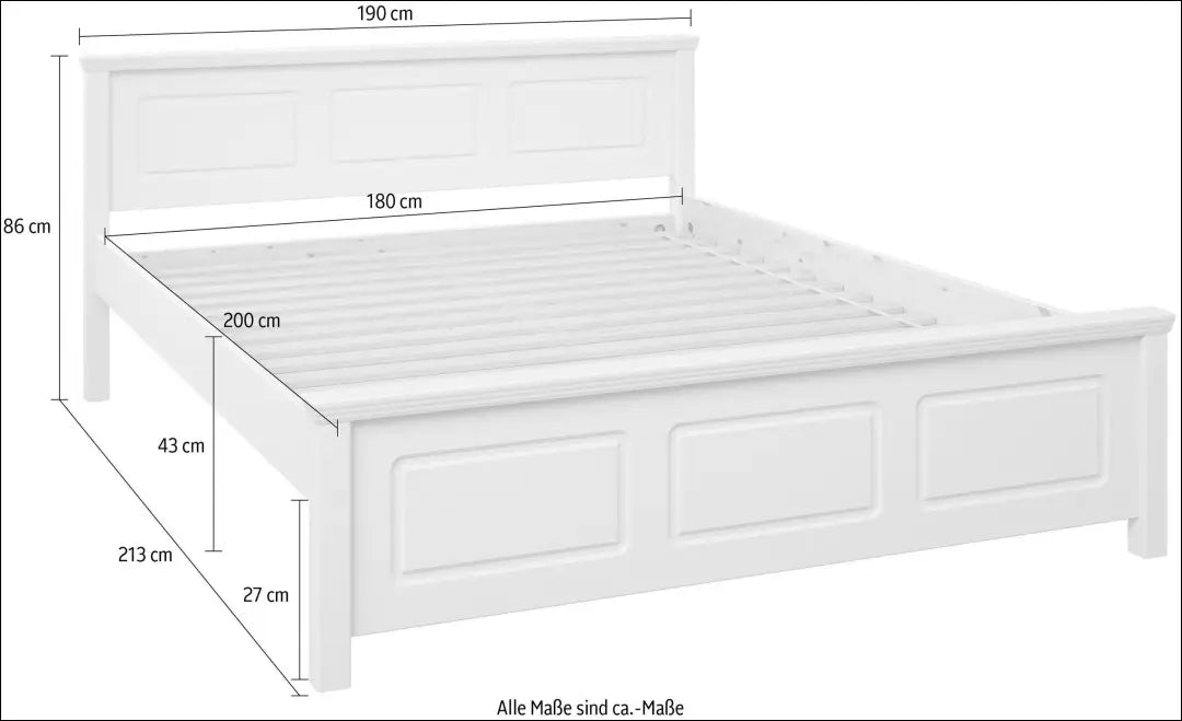 Miegamojo lova (180x200cm) GI731 - €240 Save 50% __label:Pristatymas 1-2 d.d., color-balta, lovos-miegamojo,