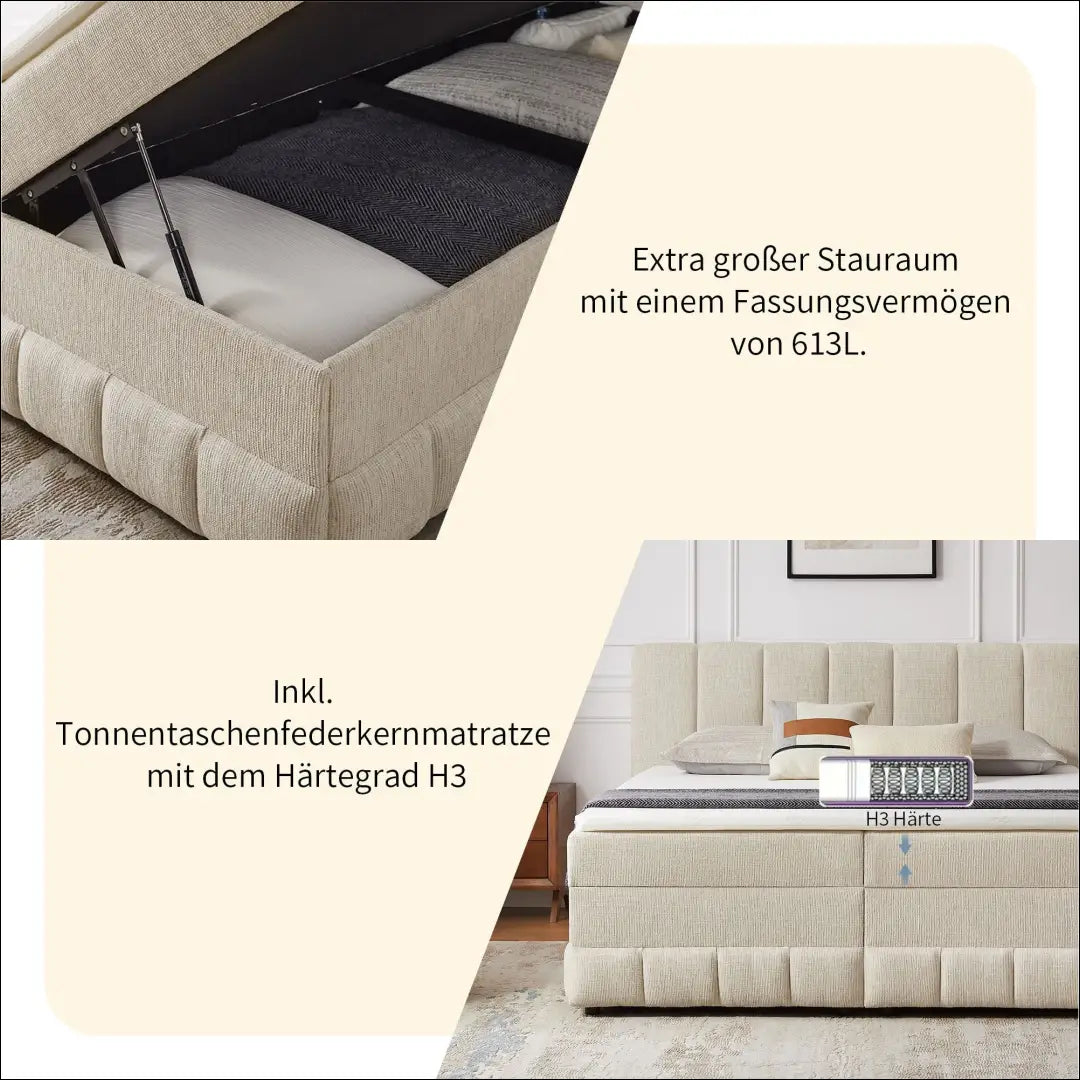 Miegamojo lova (180x200cm) GI805 - €650 Save 50% __label:Pristatymas 1-2 d.d., color-pilka, lovos-miegamojo,