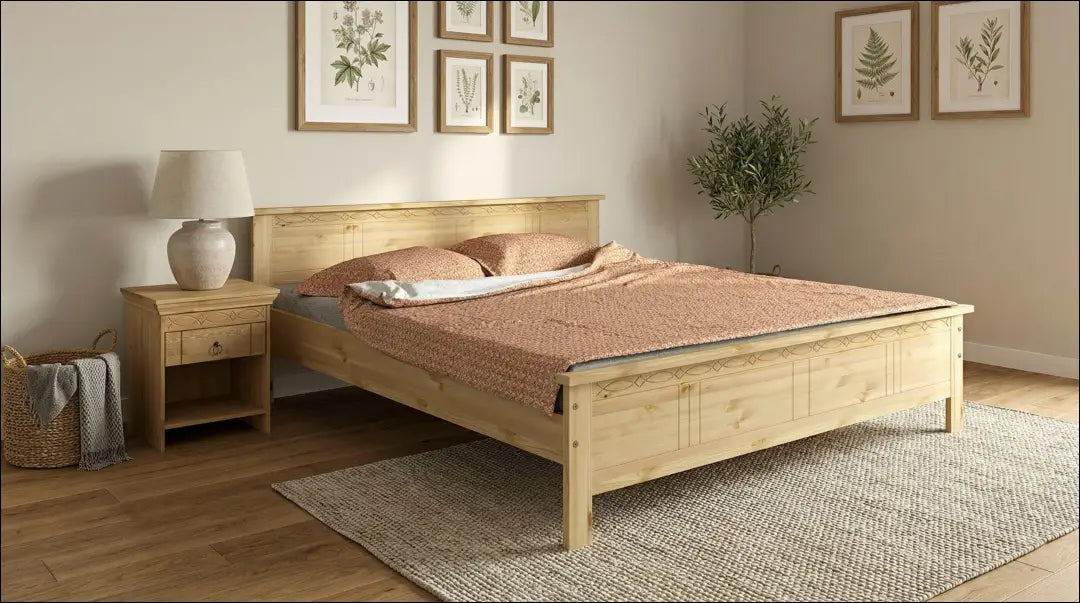 Miegamojo lova (180x200cm) GI862 - €155 Save 50% 100-200, __label:Pristatymas 1-2 d.d., color-ruda, lovos-miegamojo,