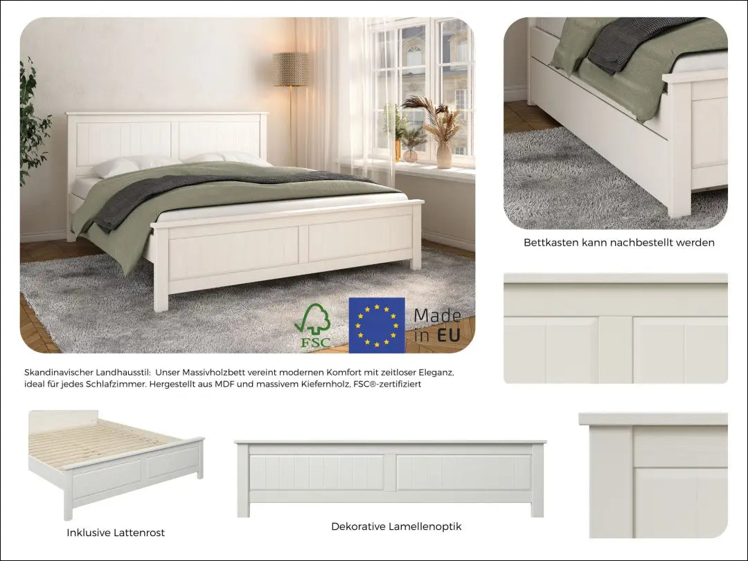 Miegamojo lova (180x200cm) GI872 - €215 Save 50% __label:Pristatymas 1-2 d.d., color-balta, lovos-miegamojo,