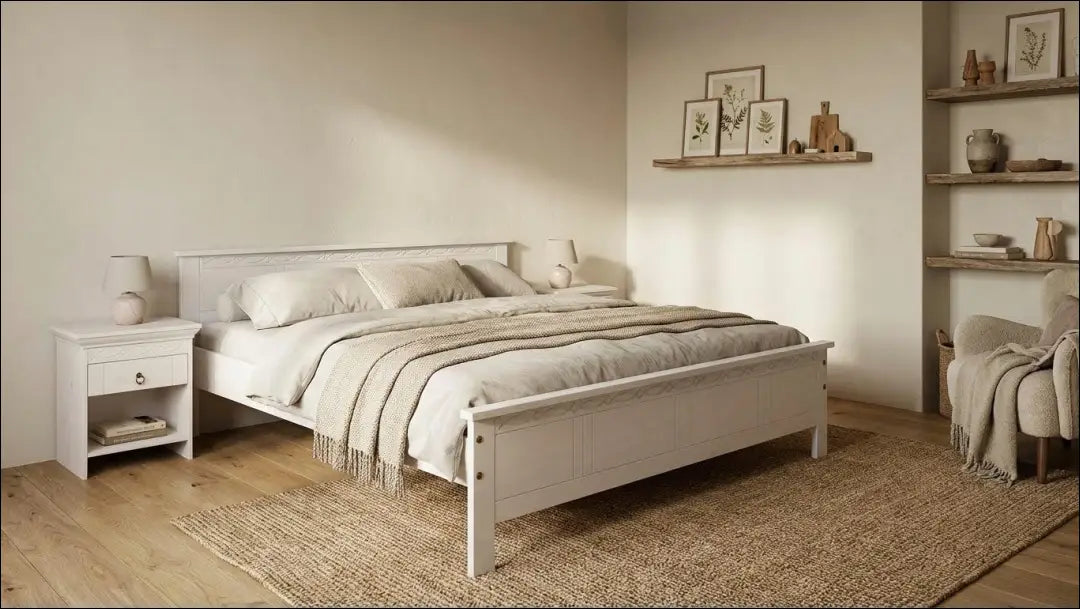 Miegamojo lova (180x200cm) GI947 - €220 Save 50% __label:Pristatymas 1-2 d.d., color-balta, lovos-miegamojo,