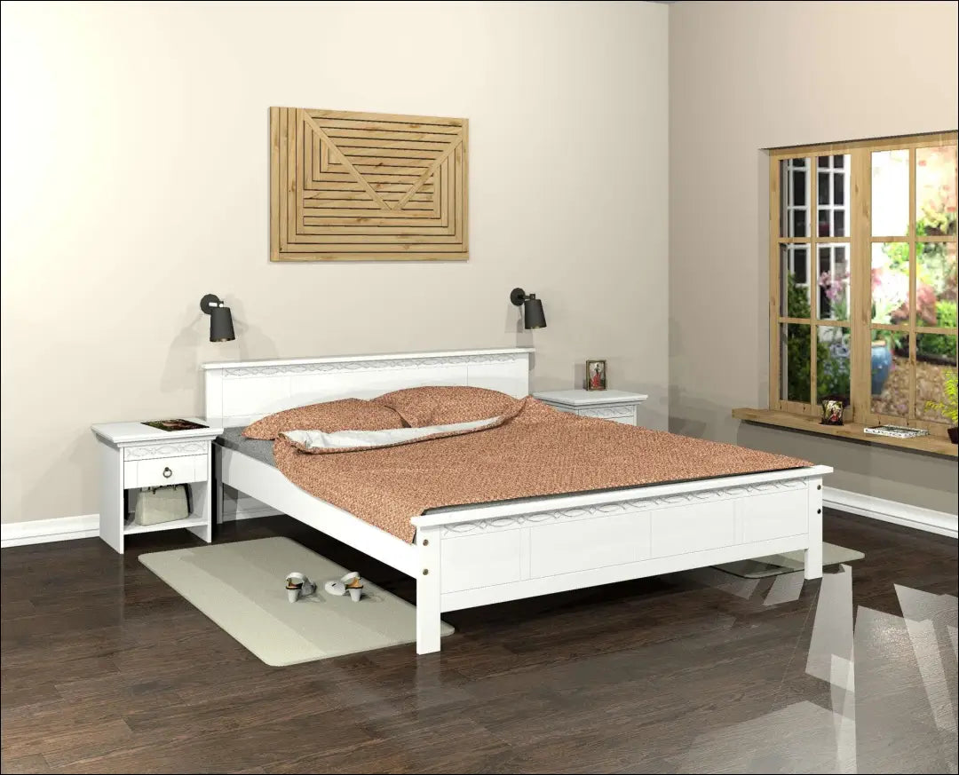 Miegamojo lova (180x200cm) GI947 - €220 Save 50% __label:Pristatymas 1-2 d.d., color-balta, lovos-miegamojo,