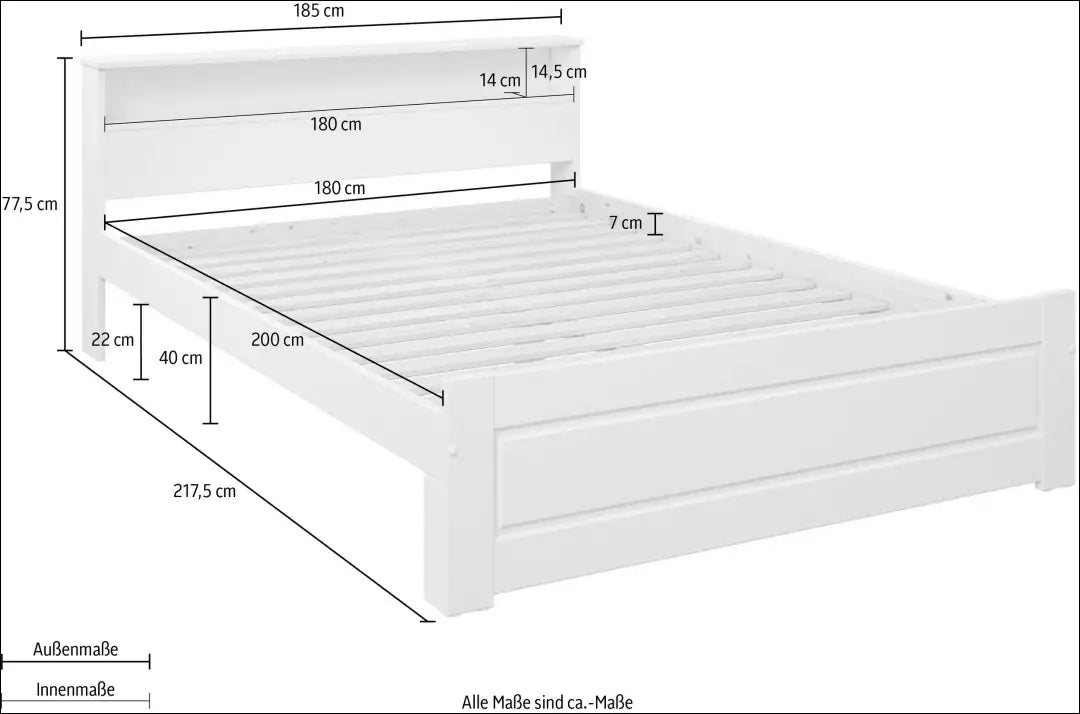 Miegamojo lova (180x200cm) GI957 - €210 Save 50% __label:Pristatymas 1-2 d.d., color-balta, lovos-miegamojo,