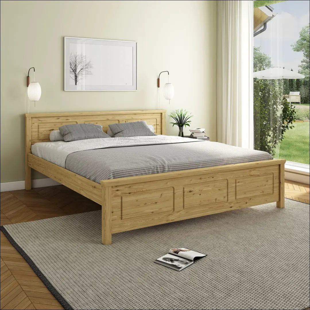 Miegamojo lova (180x200cm) GI974 - €210 Save 50% __label:Pristatymas 1-2 d.d., color-ruda, lovos-miegamojo,