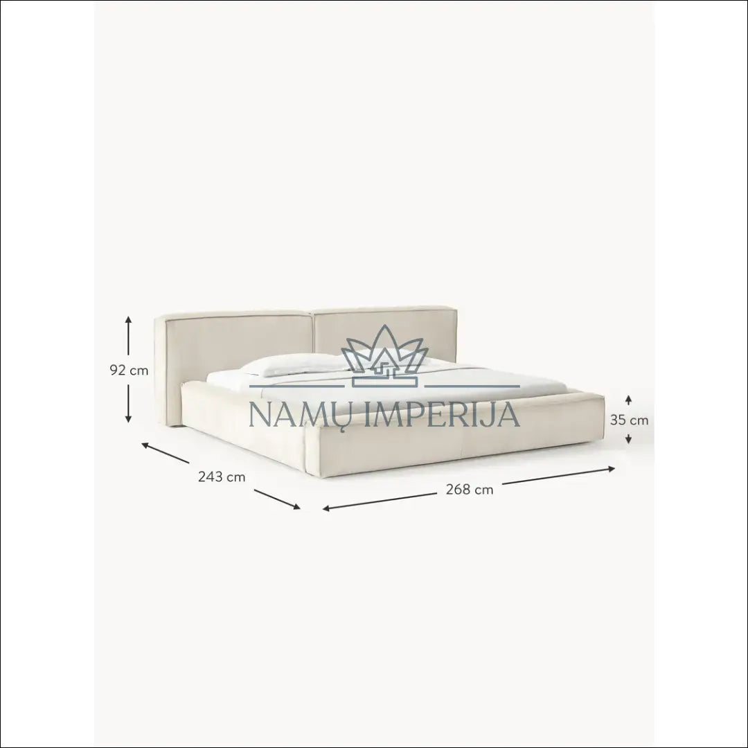 Miegamojo lova (200x200cm) GI566 - €825 Save 50% __label:Pristatymas 1-2 d.d., color-smelio, lovos-miegamojo,